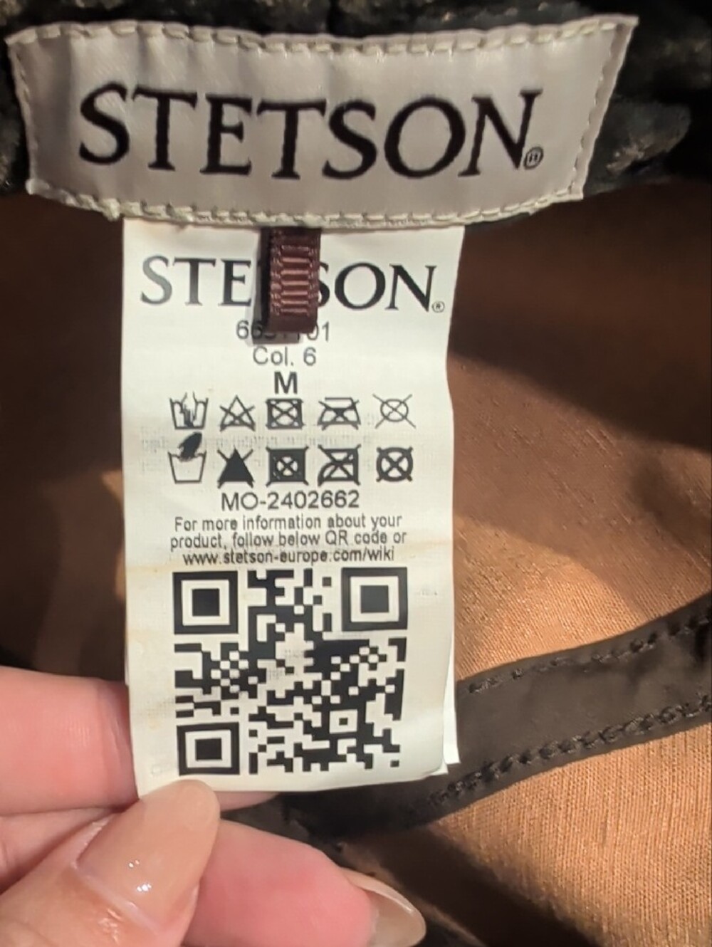 Stetson Brown Leather-Trim Style Newsboy Hat - Picture 3 of 3